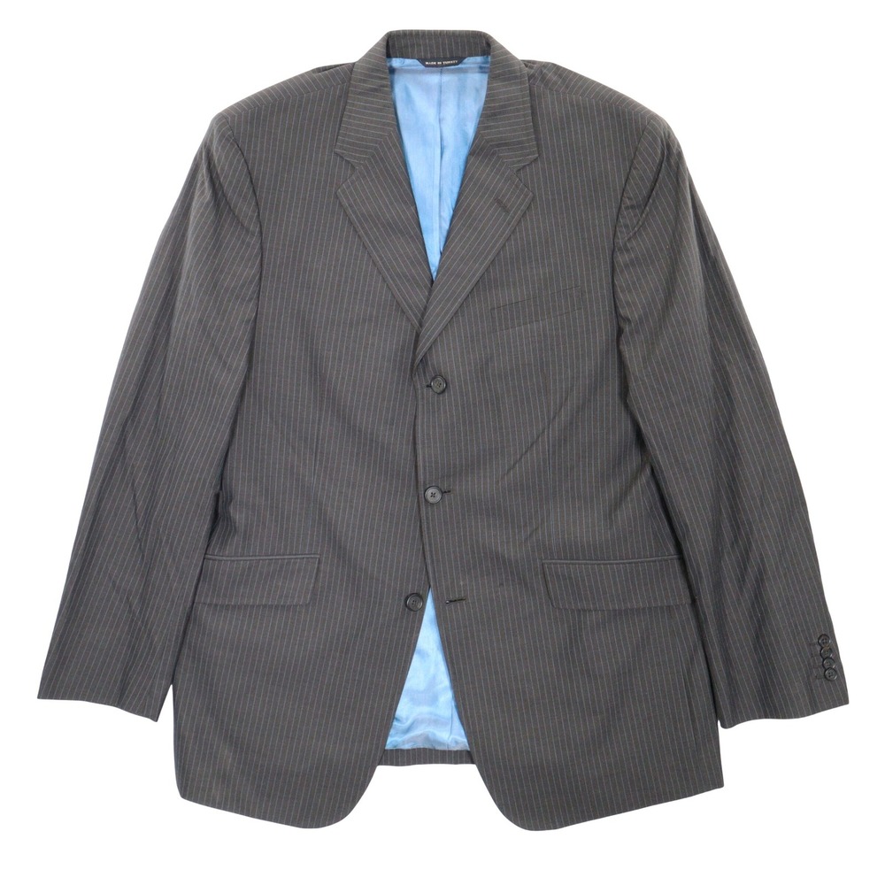 Banana Republic Blazer Pinstripe Business Casual Grey 3 Button Cotton Men 44R